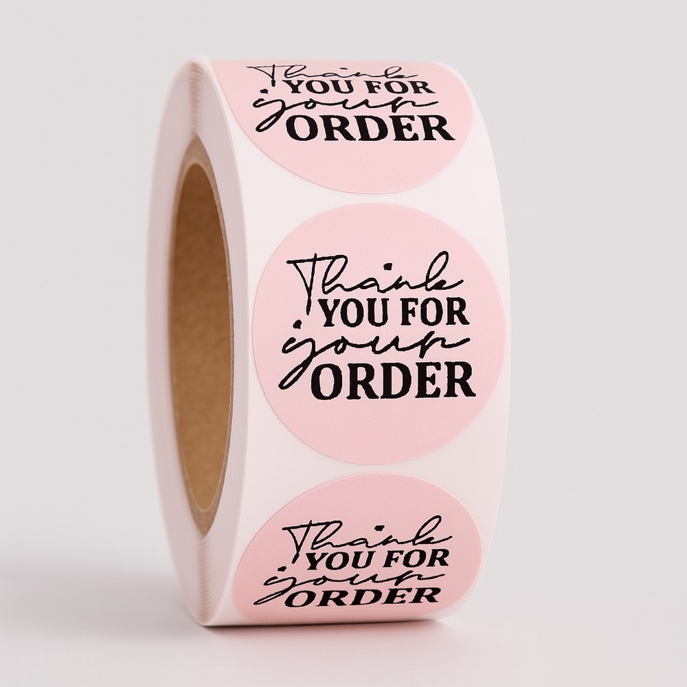 Thank You for your order 1" Round Stickers (100 roll ) NWT​​​
